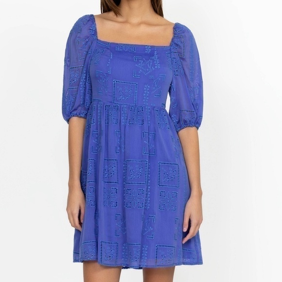 Johnny Was Ella Silk-Blend Geometric Eyelet Minidress
NWT - Picture 8 of 12